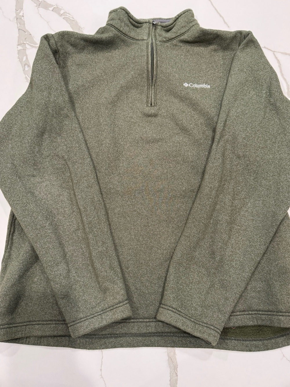 Columbia Men's Olive Green Quarter-Zip Fleece Pullover